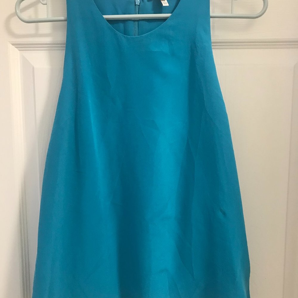 Joie Women's Turquoise 100% Silk Sleeveless Blouse, Size SM